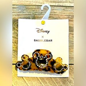NEW Disney x Baublebar Mickey Mouse Disney Embellished  Claw Clip in Bone
